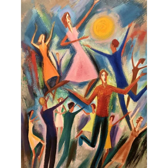 Jean Burkhalter, Danse, 1968, Oil on Masonite For Sale - Image 3 of 6
