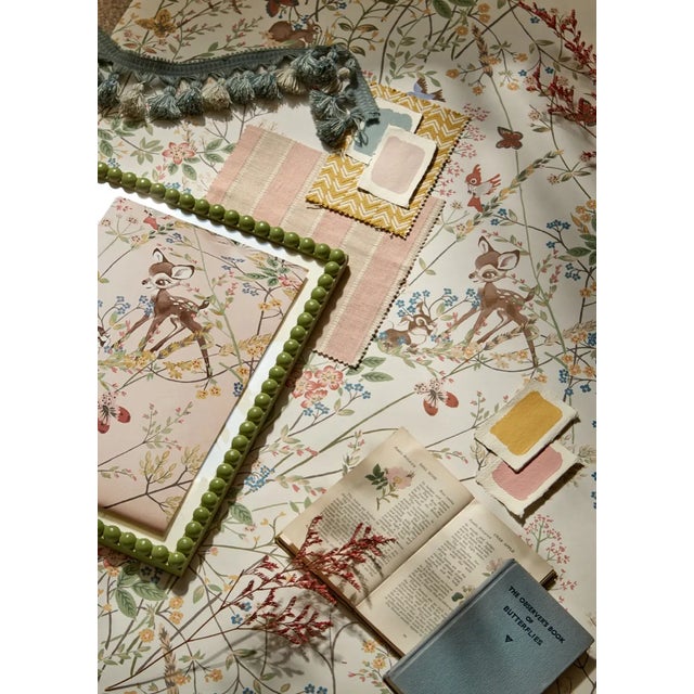 A host of woodland friends join Disney`s Bambi in this charming springtime scene of archival Sanderson florals. Created...