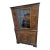 Vintage Carved Wood Display Cabinet / China Cabinet For Sale
