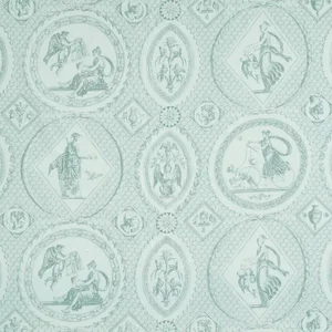 Schumacher X Jill Lasersohn Les Scenes Contemporaines Fabric in Mineral