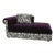 Wicked Elements Crush Grape Velvet & Zebra Print Two-Tone Chaise Lounge For Sale