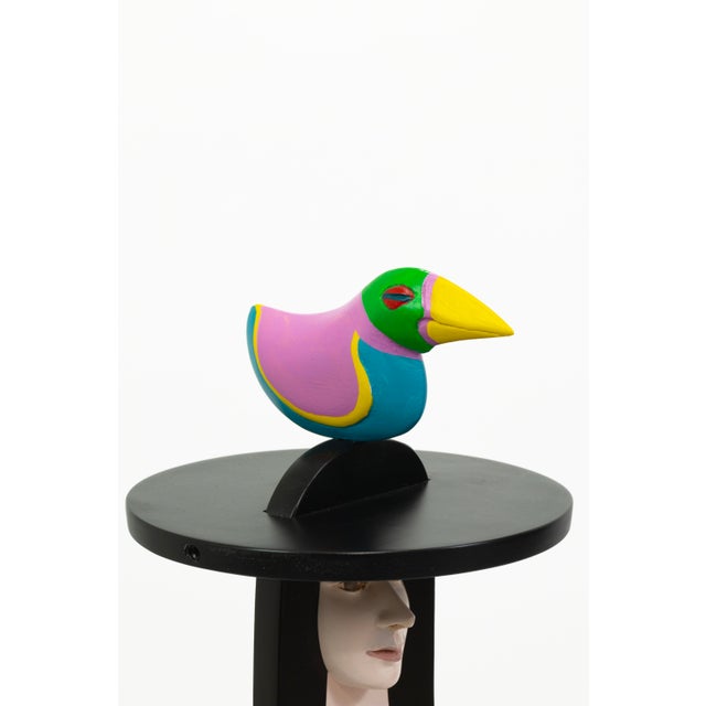 Metal James W. Eaton, Untitled (Woman With Bird) 1989 Signed Painted Metal Sculpture For Sale - Image 7 of 8