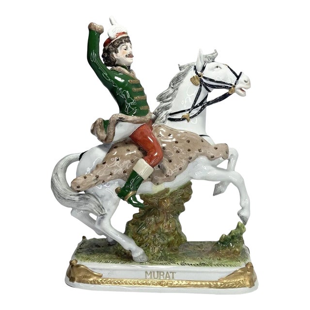 Early 20th Century Scheibe-Alsbach Kister Porcelain Napoleonic Murat Soldier Figurine For Sale