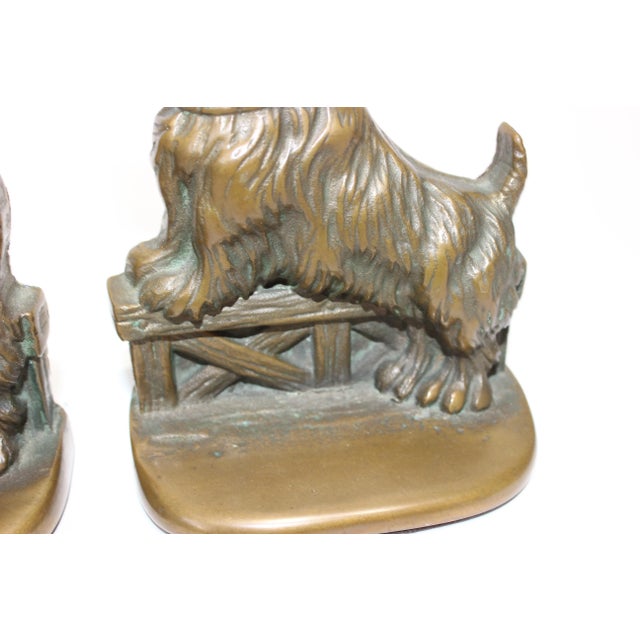 Scotty Dog Bookends 1930s Bronze - The Pair For Sale - Image 9 of 12