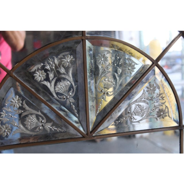 1920s Neoclassical Venetian Arched Windowpane Mirror For Sale In San Diego - Image 6 of 8