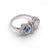 Metal 1920s French Art Deco "Toi Et Moi" Ring – Sapphire, Diamonds, Size 6.75 For Sale - Image 7 of 8