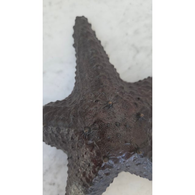 Metal Late 20th Century Maitland-Smith Dark Patina Starfish Tabletop Sculpture For Sale - Image 7 of 17