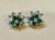 Arts & Crafts 2.5Ct Natural Zambian Emerald & 1.75 Ct Diamond & Rose cut Diamond Earring 18KG For Sale - Image 3 of 18