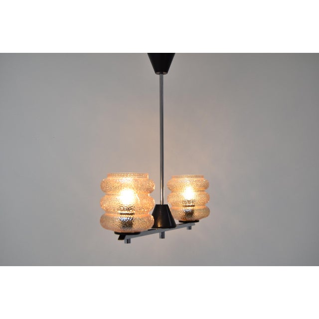Mid-Century Czechoslovakian Hanging Lamp, 1960s For Sale - Image 4 of 15