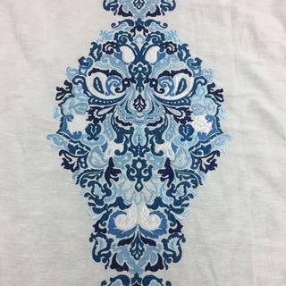 Boho Chic Embroidered Kravet Fabric - 10.4 Yards For Sale
