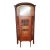 Early 20th Century Antique Walnut Victorian Curio Cabinet With Mirror For Sale