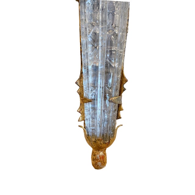 Maison Baguès Early 20th Century Maison Bagues Crystal Parrot and Gilt Tole Two Light Wall Sconces - A Pair For Sale - Image 4 of 7