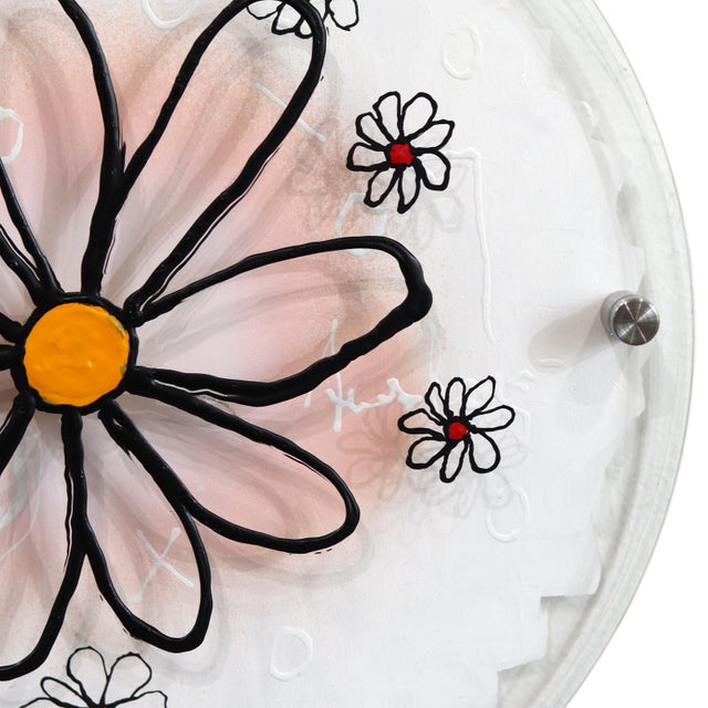 Abstract EchoLayer: Daisy Constellation - Expressionist Abstract Layered Original Artwork by Soren Grau For Sale - Image 3 of 10