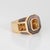 Modern French Arfan Ring Citrine Mop Sz 6 18k Yellow Gold Square Cocktail Jewelry For Sale - Image 3 of 7