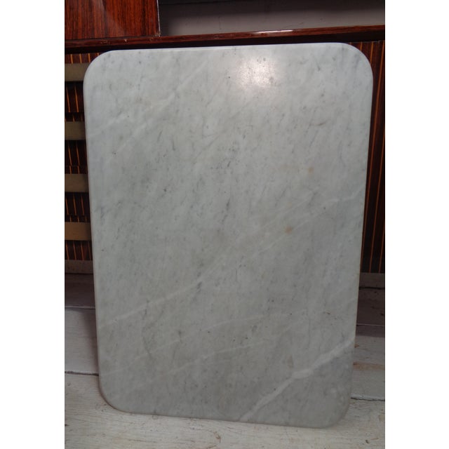 Walnut Table with Marble Top and Wheels from Eastlake, Late 19th Century For Sale - Image 12 of 15