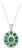 18k Gold Emerald and Diamond Pendant, 3.53ct Emerald For Sale