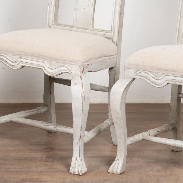 Early 20th Century Set of 10 Swedish Gray Dining Chairs For Sale - Image 10 of 15