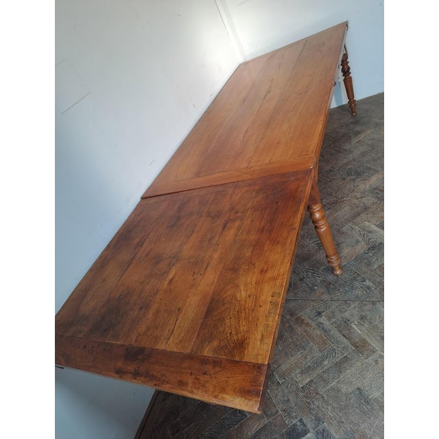 Antique French Farmhouse Table in Cherrywood, 1860 For Sale - Image 3 of 9