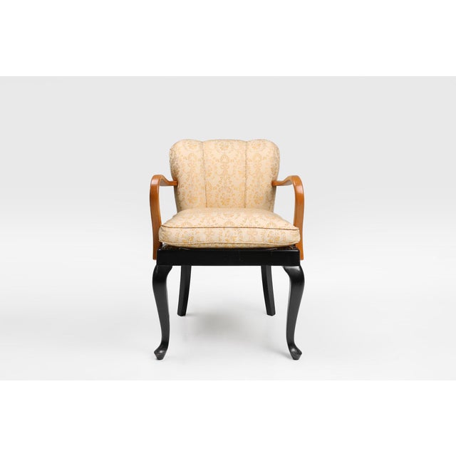 Mid-Century Modern Art Deco Armchair in Beech, France, 1940s For Sale - Image 3 of 15