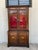 Elegant late Empire 4 doors glass and wood cabinet, bookcase in mahogany. Pair of locking paned glass doors sitting atop...