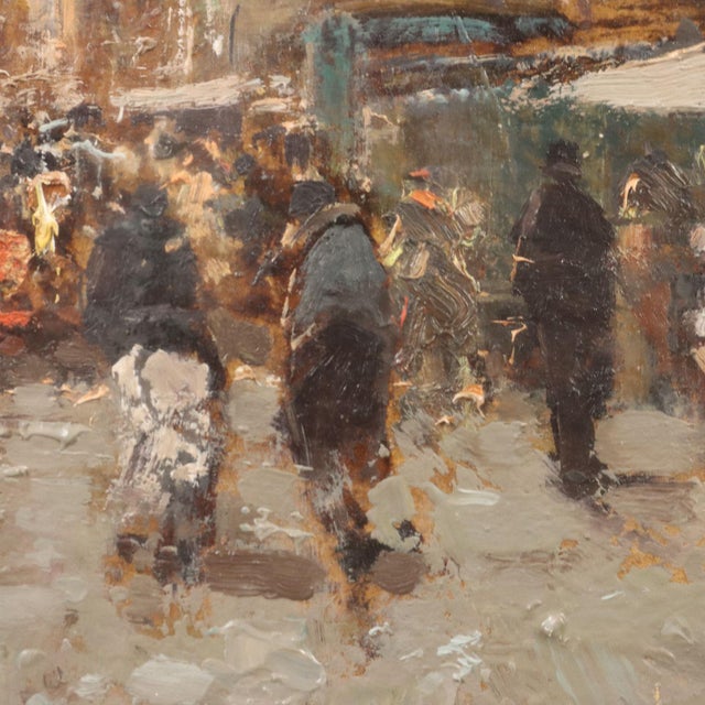 Ezelino Briante, Landscape Composition, Oil Painting on Cardboard, Framed For Sale - Image 5 of 12