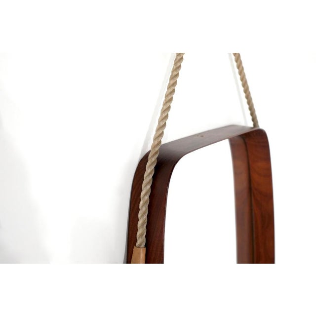 Vintage Rectangular Wooden Mirror, Italy, 1960s For Sale - Image 10 of 13