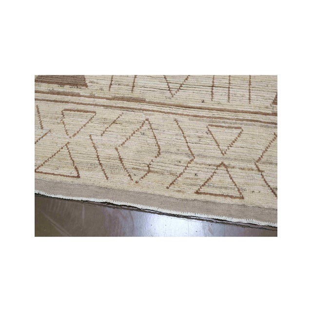 Brown Neutral & Brown Modern Wool Rug For Sale - Image 8 of 8