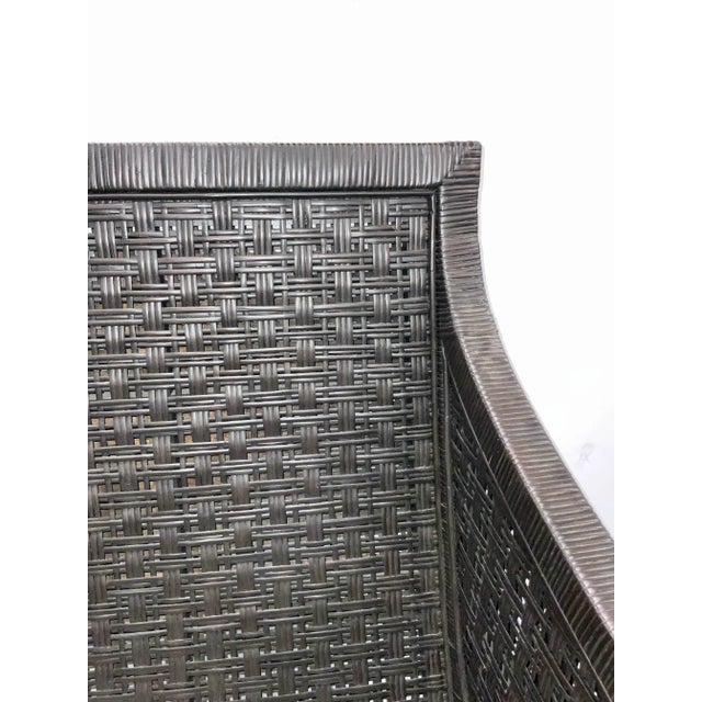 Baker / McGuire French Modern Truffle Woven Cane St. Germain Lounge Chair For Sale In Atlanta - Image 6 of 7