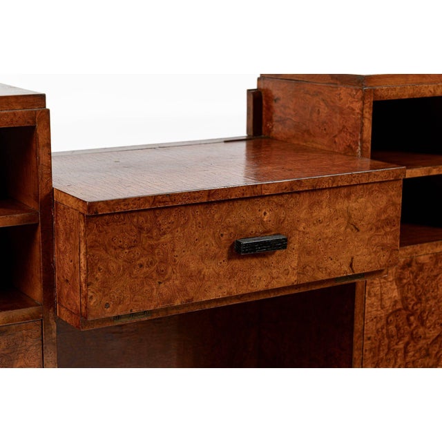 American Art Deco Birdseye Maple Vanity Cabinet or Dressing Table, Circa 1930 For Sale - Image 9 of 18