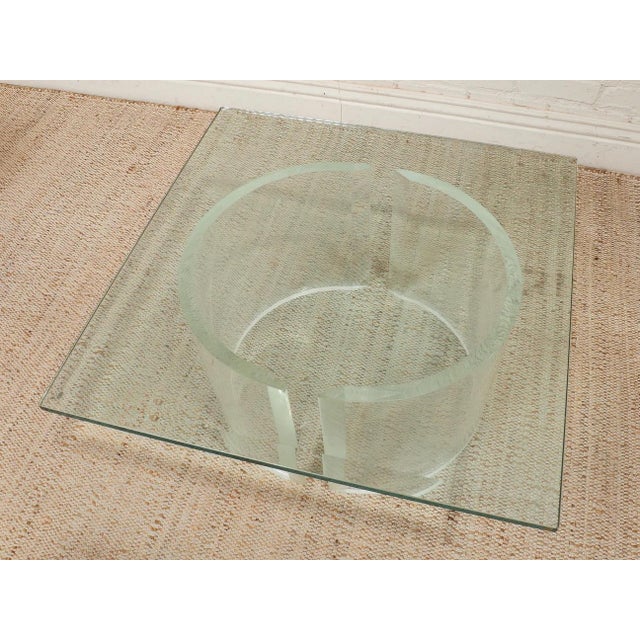 Mid 20th Century Lucite Table Open Circle Base For Sale - Image 9 of 11