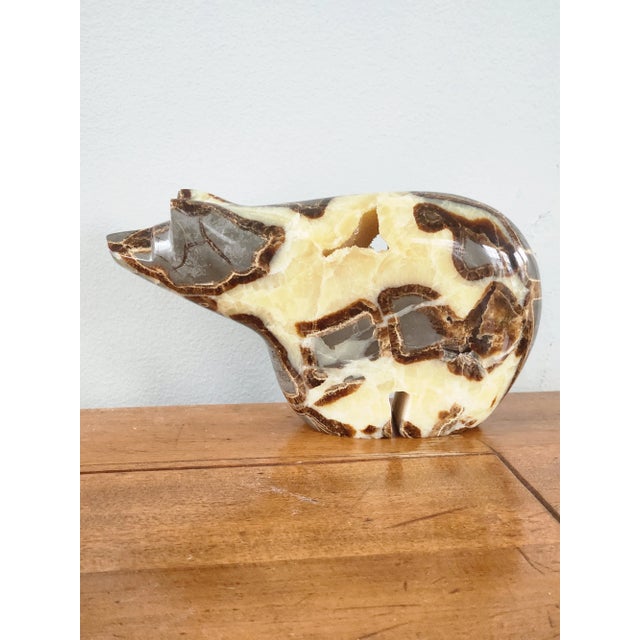 Vintage Onyx Bear Paperweight or Bookend For Sale In New York - Image 6 of 12