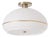 Nova of California Morelli Semi-Flush Mount Ceiling Light - Modern Brass Steel, White Lucite Shade, Bedroom Lamp, Dimmable For Sale