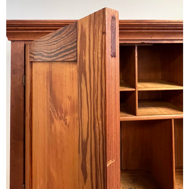 Early 19th Century Antique Southern Pine Two Piece Plantation Secretary Desk For Sale - Image 5 of 12