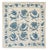 20"x20" 100% Silk Cushion Cover. Hand-Embroidered Pillowcase. Blue Lace Pillow For Sale