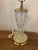 Traditional Vintage Mid-Century Cut Crystal and Brass Table Lamp For Sale - Image 3 of 5