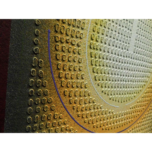 1980s 1980s Paul Maxwell"Homage to Euclid #2"signed Numbered Original Stencilcasting #71/100 For Sale - Image 5 of 10