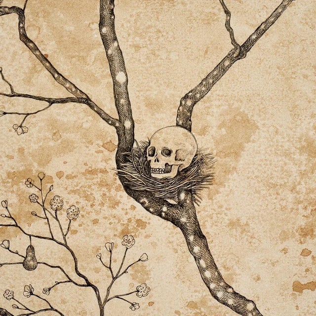 Not Yet Made - Made To Order Schumacher L’ Attesa Nella Notte Wallpaper In Parchment For Sale - Image 5 of 6