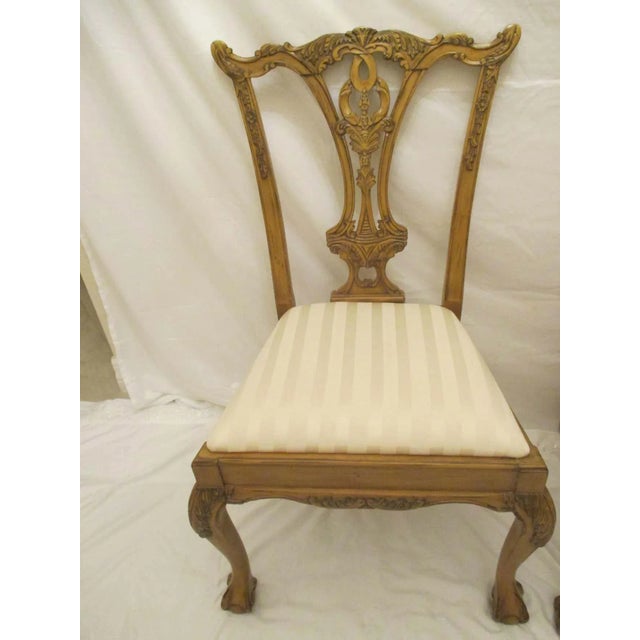 Vintage Mid Century Chinese Chippendale Dining Chairs - Set of 4 For Sale - Image 4 of 5