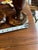 1970s Country Core Pair of Wooden Candleholders and Pink Candles For Sale In Atlanta - Image 6 of 11
