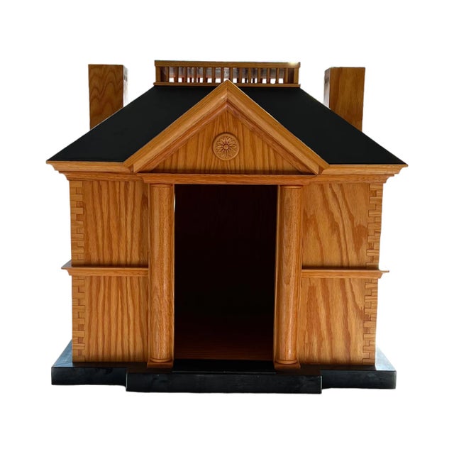A vintage Palladian dog house, like new, one-of-a-kind and constructed as part of a museum architecture competition in the...