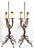 Metal Large Lamps Rustic Plaster Parrots & Shades Pair For Sale - Image 7 of 13