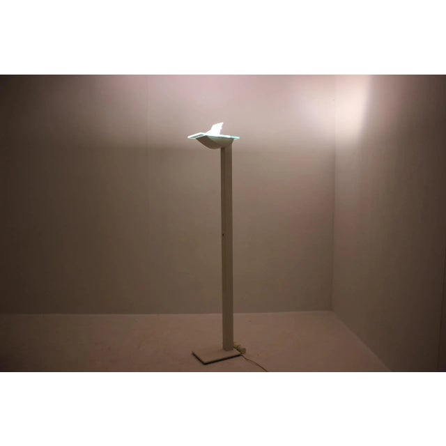 Modernist White Metal Floor Lamp by Hartmut Engel for Zumtobel, 1980s For Sale - Image 16 of 18