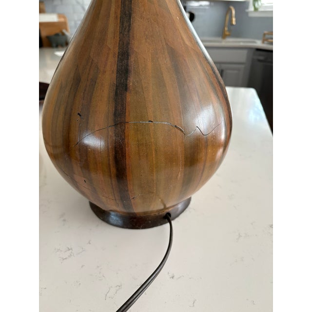 Brown Mid Century Modern Style Slender Brown Table Lamp For Sale - Image 8 of 8