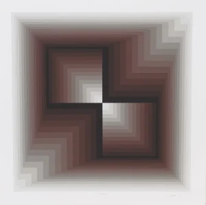 Jurgen Peters, "Contraction", Op Art Screenprint