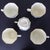 19th Century English Bone China Blue and White Tea Cup Set for Five - 15 pcs For Sale - Image 11 of 16