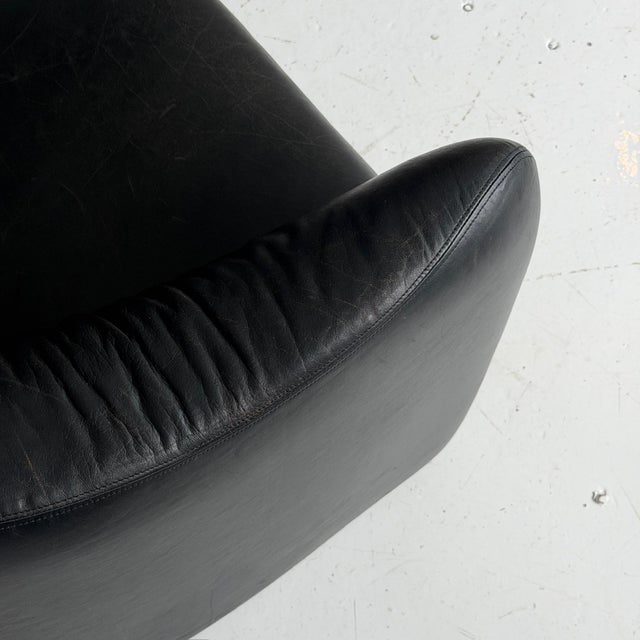 Black 1970s Chubby Leather Lounge Chairs by Jules Heumann for Metropolitan For Sale - Image 8 of 11