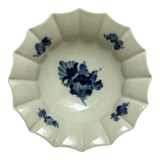 Vintage Royal Copenhagen “Blue Flower Angular “Hand Painted Porcelain Dish Number 10/8556 For Sale