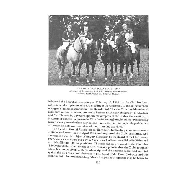 "The Deep Run Hunt Club" 1977 Sands, Oliver Jackson Jr. For Sale In New York - Image 6 of 12