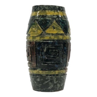 Vintage 1960s Italian Pottery Vase For Sale