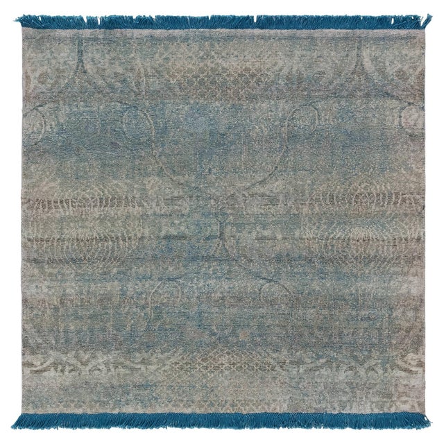 Custom Traditional Hand Knotted Silk and Wool Rug by Doris Leslie Blau For Sale